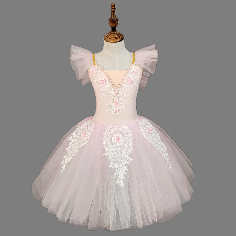 

Professional Children ballet dress tutu skirt Girls Ballet performance costume practice clothing kids dance princess gauze skirt