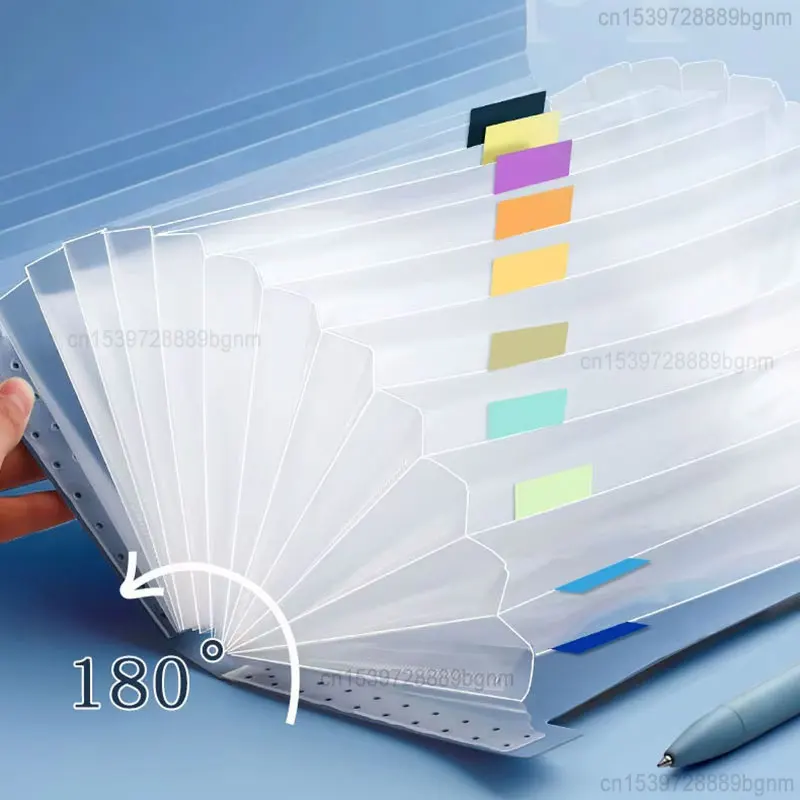 Large Capacity 13 Pocket Layer Expanding Wallet File Folder Paper Bill Invoice Receipt Storage Organ Bag Office Organizer Case