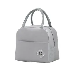 Kids' Insulated Lunch Tote - Large Capacity, Portable Picnic & Food Storage Bag (Grey)
