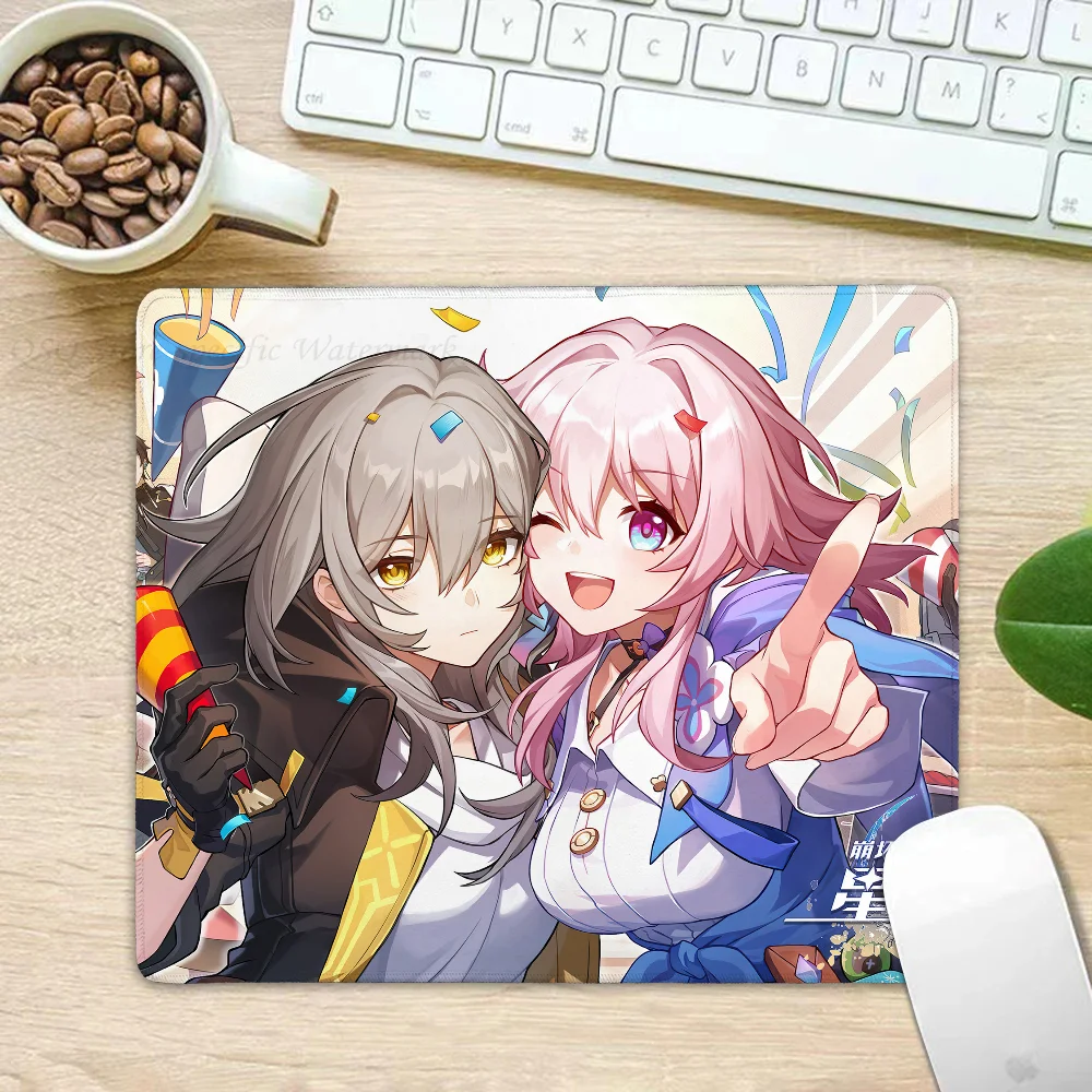 1pc-Honkai Star Rail Floor Mat Small LockEdge Mouse Pad For Gamers Computer Desk Pad Rectangular Anti-slip Rubber 2