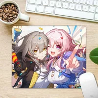 1pc-Honkai Star Rail Floor Mat Small LockEdge Mouse Pad For Gamers Computer Desk Pad Rectangular Anti-slip Rubber 2
