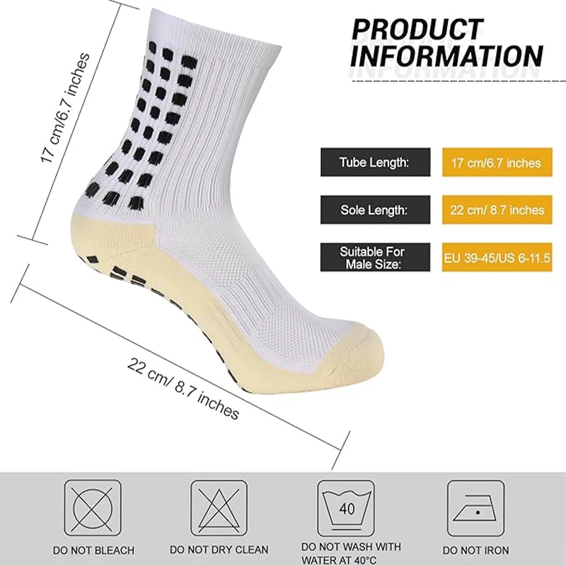 Anti-slip Soccer Socks with Silicone Grip