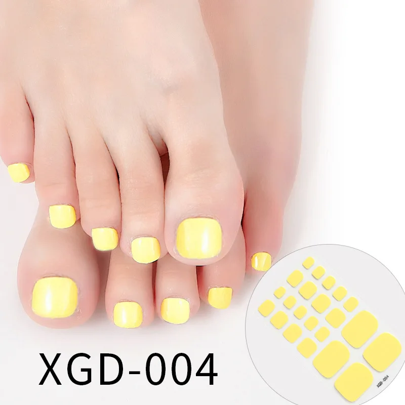 Nail Stickers Nail Decals Nail Art Decoration 22 Tips Colorful Toe Foot Full Cover Nail Stickers Adhesive DIY Nail Art Decals Pedicure Stickers for Foot