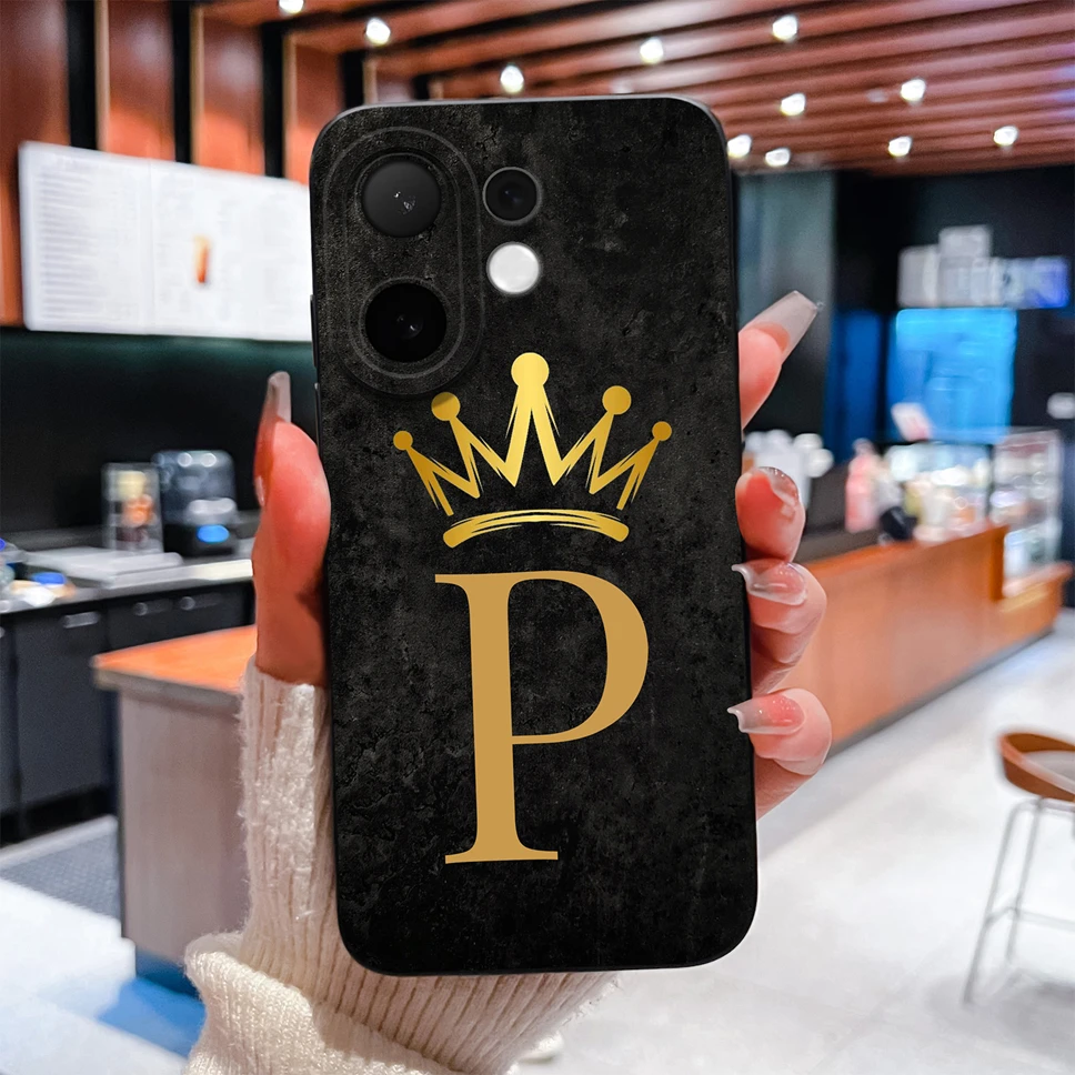 Luxe Alphabet Soft Silicone Anti-Drop Phone Case - Full Coverage
