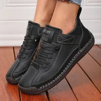 Women's Boots Mid Top for Summer British Style Retro Anti Slip Workwear Shoes Fashionable Luxurious Design Couple's Loafers - Image 2