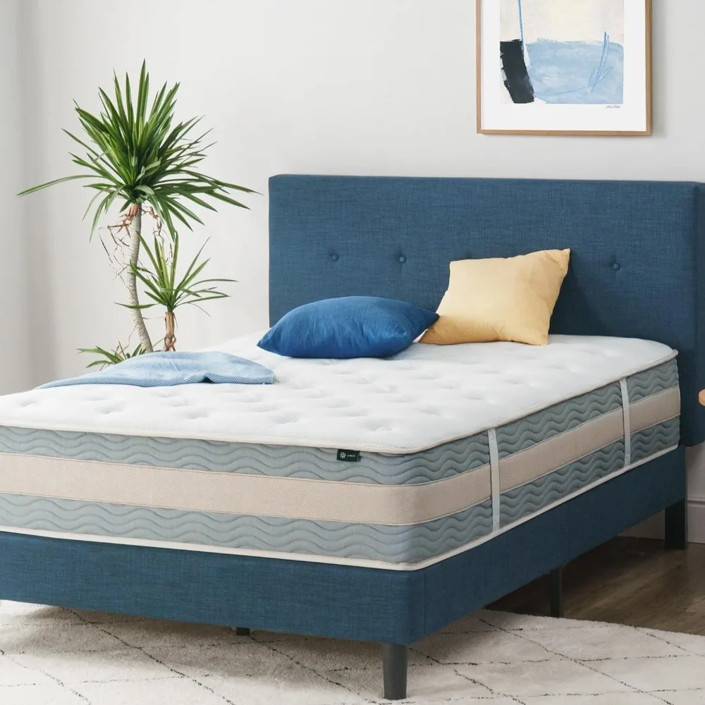 

12 Inch Cooling Comfort Support Hybrid Mattress [New Version], Fiberglass Free, Medium Plush, Cooling Motion Isolation