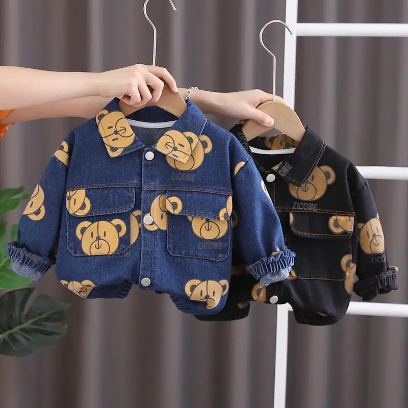 Coats For Boys Spring 2023 Children Fashion Denim Jackets Clothing Baby