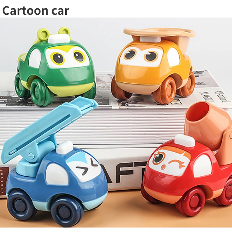 

New Kids Toy Cute Inertia Car Set Anti-collision Anti-fall Inertial Engineering Work Cars Toys Boy and Girl Baby Gift Ornament