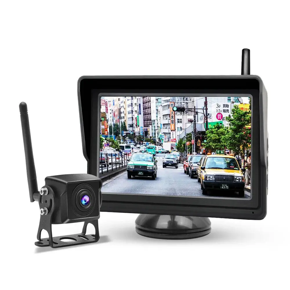 

5'' AHD Digital Wireless Backup Kit Rear View Reverse HD Display System