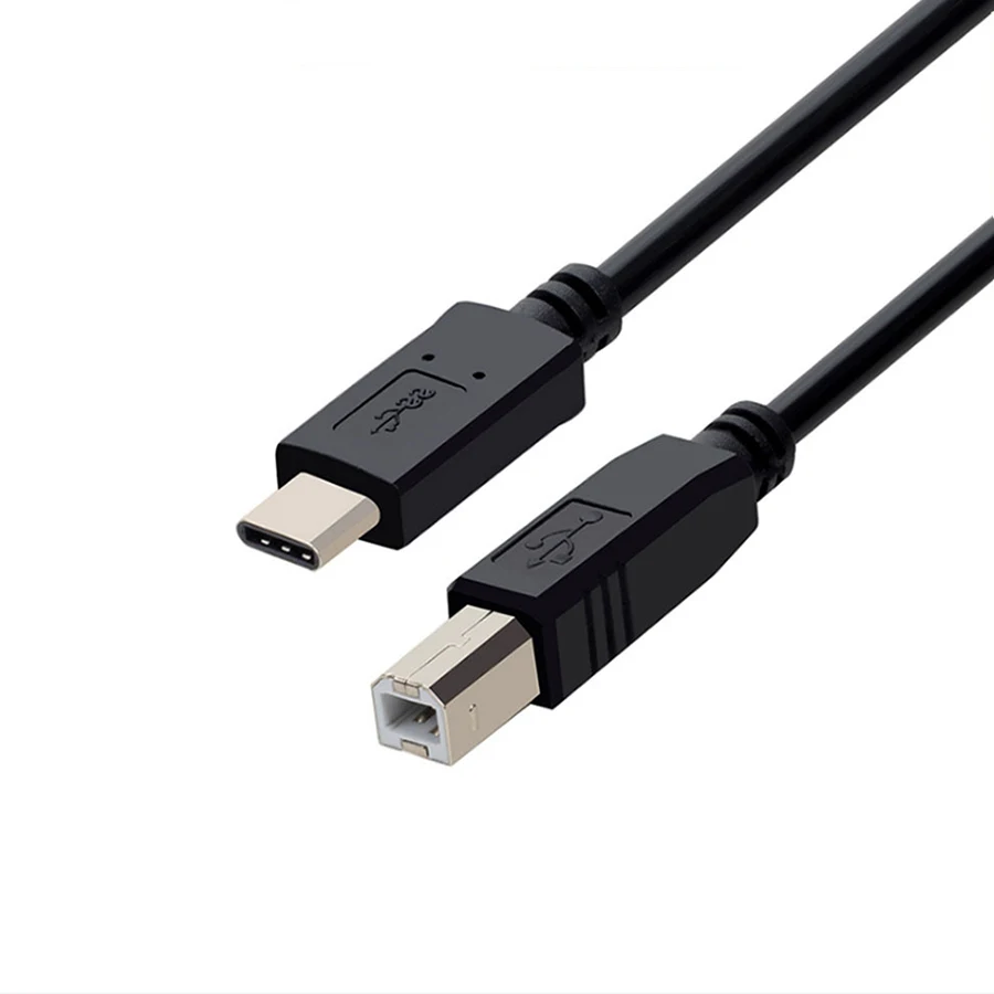 

USB-C Type C to USB 2.0 B Data Cable Compatible for Macbook Laptop HP Epson Canon Printer Scanner MIDI Keyboard DJ Controller