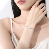 925 Sterling Silver Heart Shaped Bracelet For Women Retro Korean Versatile Zircon Charm Bracelets Original Party Jewelry Gifts - Image 2