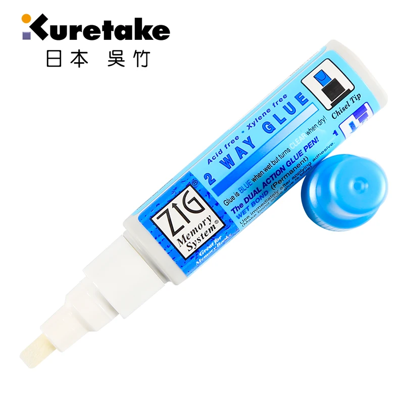 Zig Kuretake Memory System 2 Way Glue Pens Japan 1mm 2mm 4mm 15mm