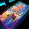 1pc Japan Anime D-Dragon Balls XXL RGB Gaming Mouse Pads HD Black Gamer Accessories Large LED 1