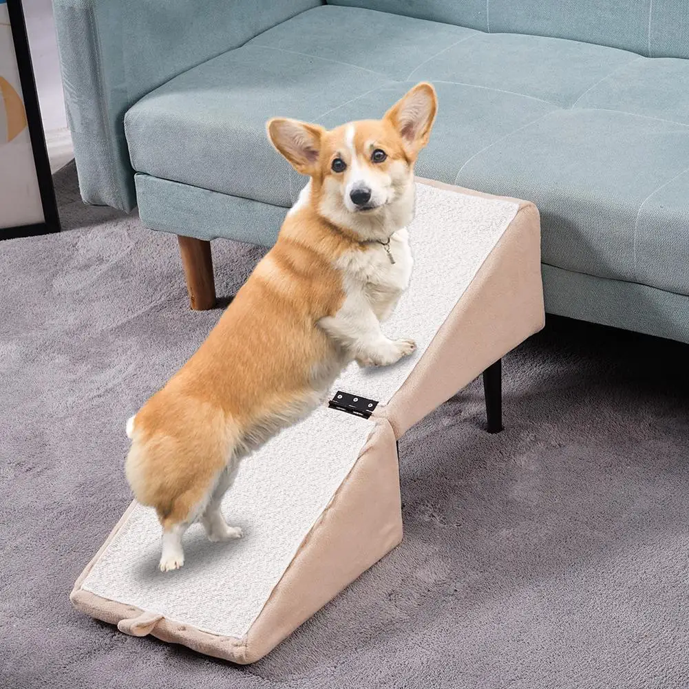 Wooden Pet Staircase Safety Ramp Footstool For Dogs Cats
