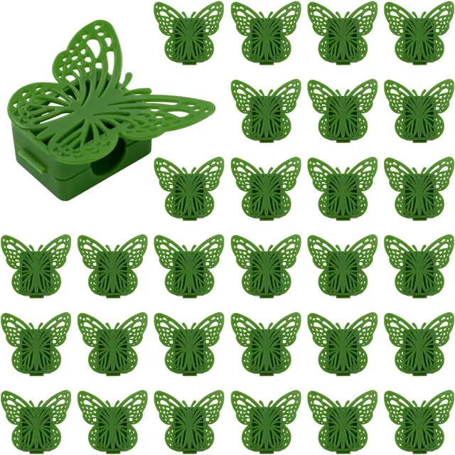 10 db Növényi Hegymászó Tárgyak Rögzítése Klip Pillangó Alakú Bilincsek Ön Adagoló Láthatatlan Kerti Kampó Támogató Mászó Növények