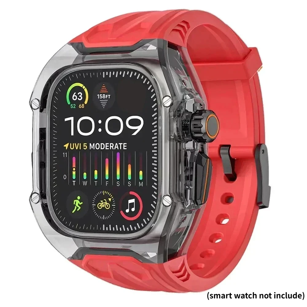 Enhanced Protective Transparent Case and TPU Strap