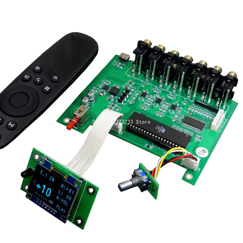 

F11 M62446 Preamp 5.1 Fully Independent Remote Control 6 Channel With OLED Display