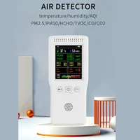 Détecteur de qualité de l'air 9 en 1 PM2.5 PM10 HCHO TVOC CO CO CO2 AQI température humidité multifonctionnel LCD moniteur numérique de qualité de l'air 4