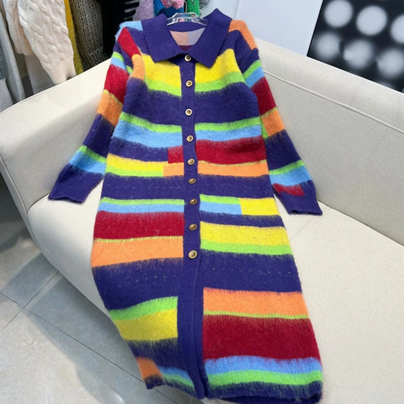 

Женское длинное платье-кардиган в стиле ретро