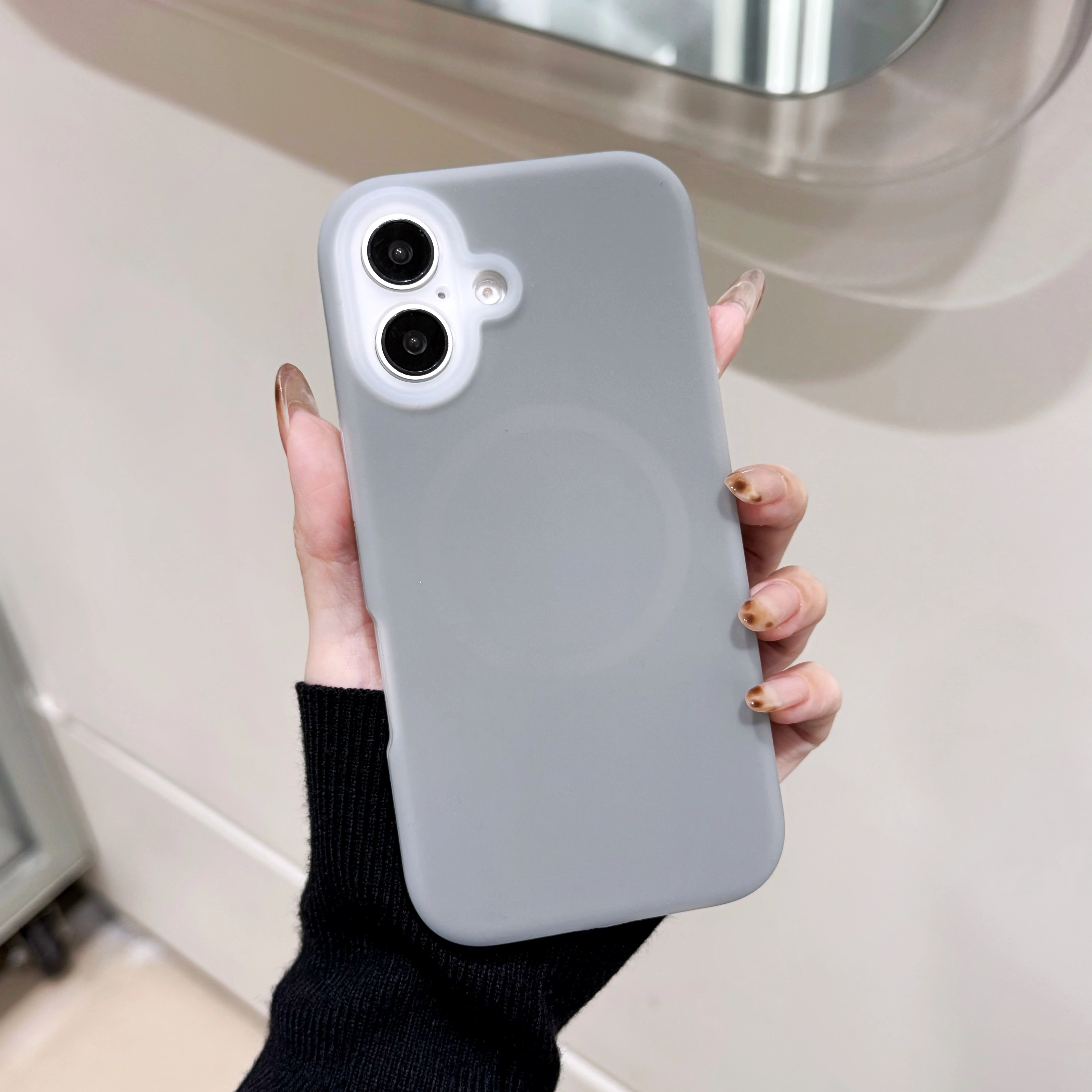 Luxury Chic Jelly Liquid Silicone Magnetic Shockproof Matte Soft Case