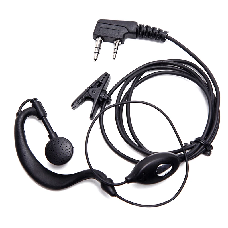 

Гарнитура Walkie Talkie, наушники K-Plug, проводная двухсторонняя Любительская радиосвязь, наушники для BF-888S UV5R Walkie Talkie 992 Earwear