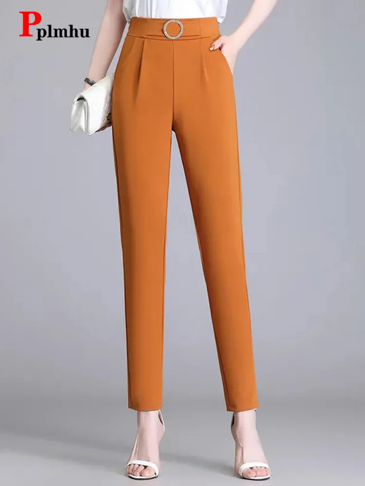 PINSPARK - Pantalones Harem De Yoga Para Mujer - Cintura Alta Elástica, Piernas Anchasy Sueltas, Tela Suave - Ideales Para Casa, Deporte O Estar Cómoda