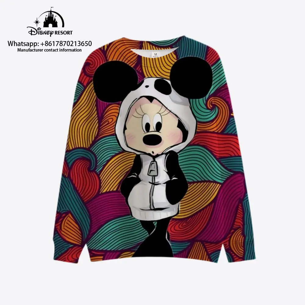 

3d print sportswear women's fashion cartoon sportswear children's christmas hoodie women's sportswear minnie clothes