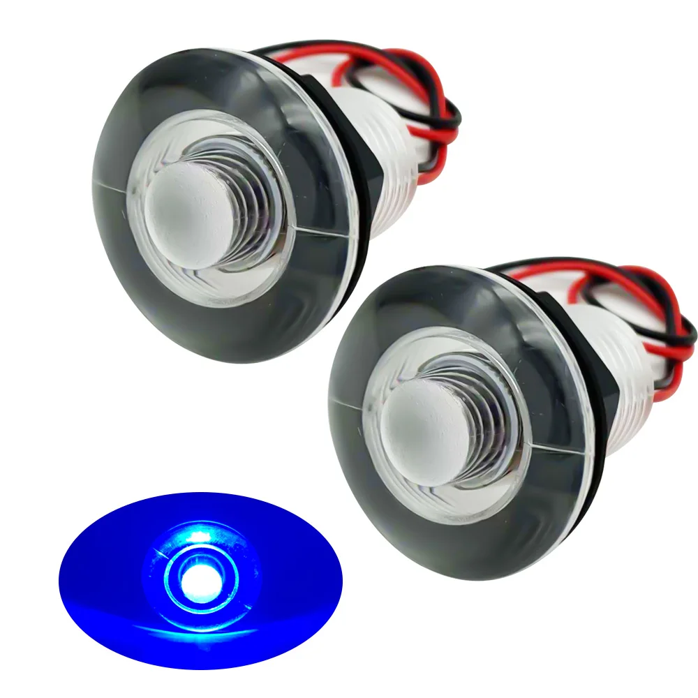 2PCS/10PCS Underwater Bait Tank Light RV Waterproof Submersible 12V Livewell Blue LED Light  IP68 Boat Accessories Marine
