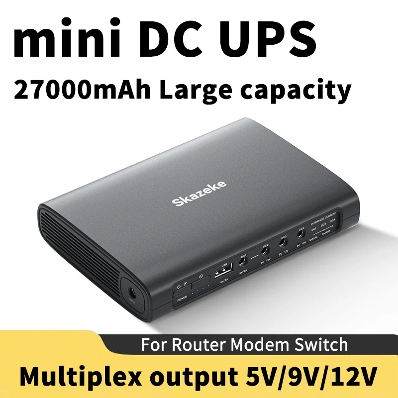 High Capacity 27000mah DC UPS Mini Uninterruptible Power Supply WIFI Router Modem Battery Backup 5v 9v 12v Multipurpose Power EU