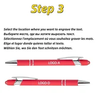 50 шт., легкая металлическая шариковая ручка, ручка для сенсорного экрана, офисная школьная рекламная ручка, индивидуальный логотип, гравировка текста, лазерная гравировка — изображение 5