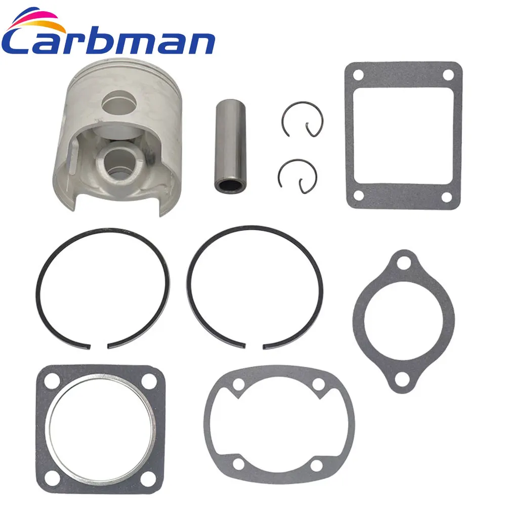 Carbman Piston Gasket Kit & Piston Ring For Yamaha G1 2 Cycle Gas Golf