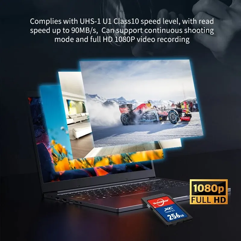 Walram SD 카드, SDXC, 클래스 10, C10, U1, 4K 미니 메모리 카드, 고속 TF SD, 카메라용 메모리 카드, 32GB, 128GB, 256GB, 16GB, 64GB