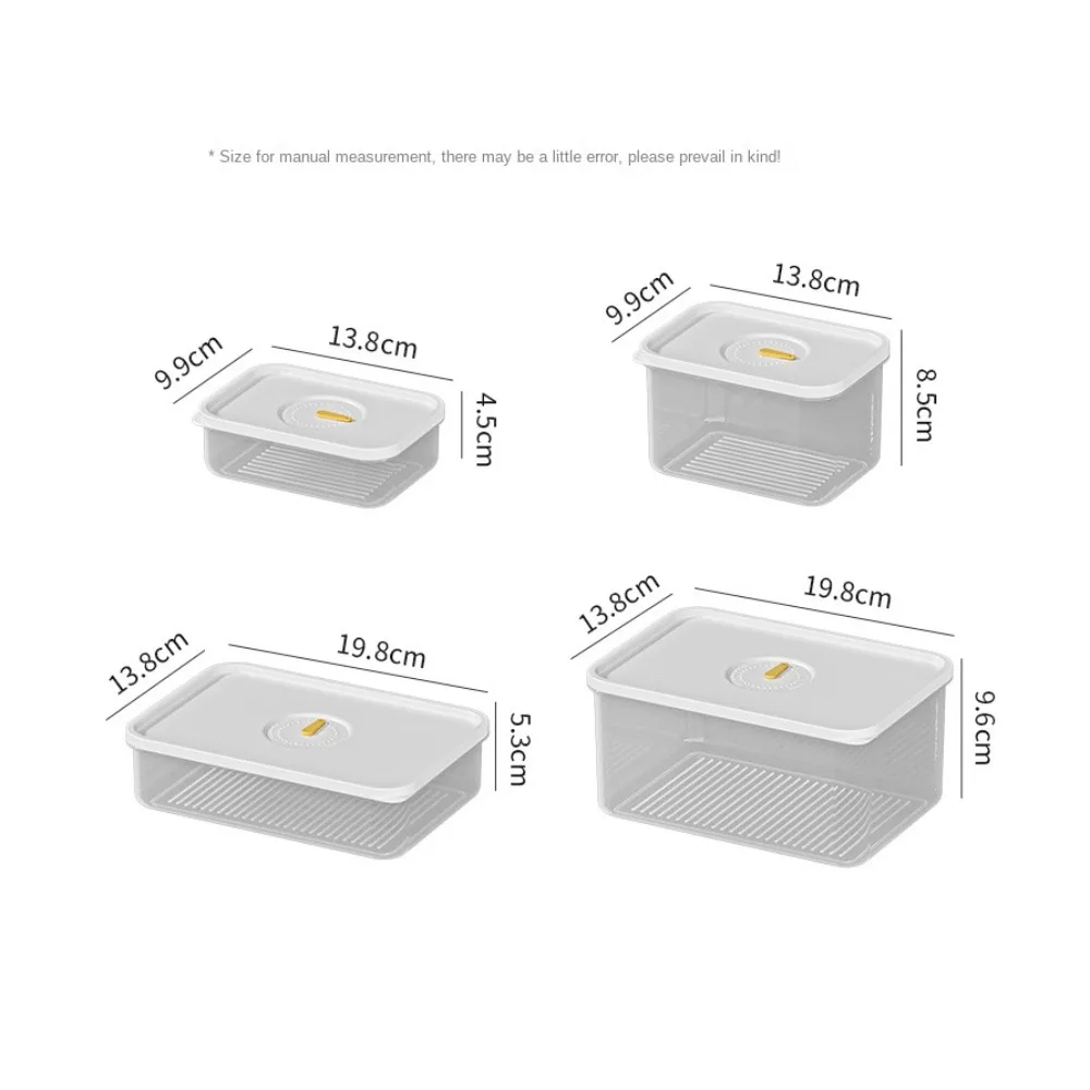 Fruits Meat Preservation Food Storage Box Portable Food Grade Fridge Organizer Container Transparent 6