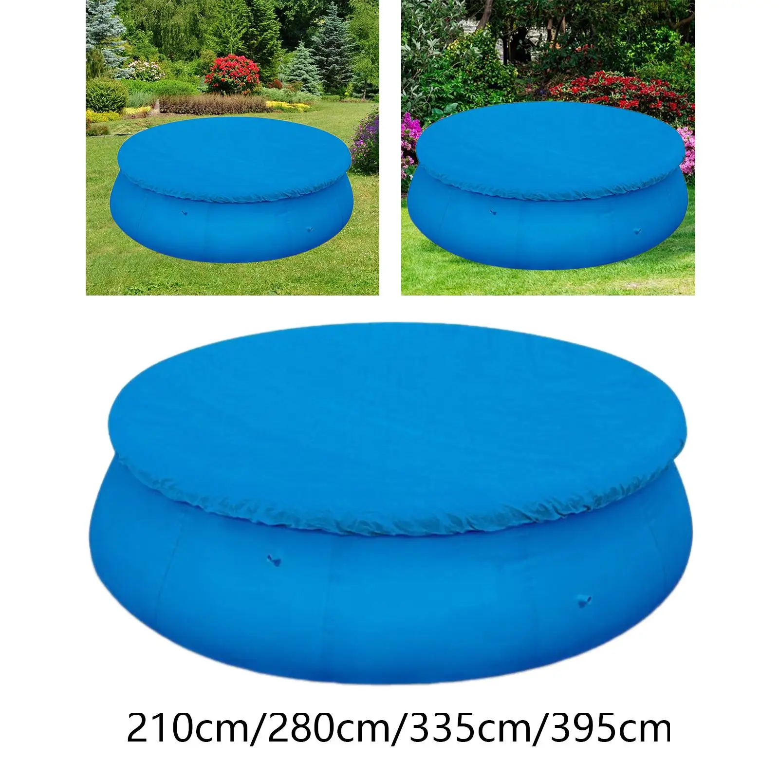 Round Pool Cover Water Resistant Drawstring Design Swimming Pool Cover for Outdoor Paddling Family Pool Cover above Ground Pool