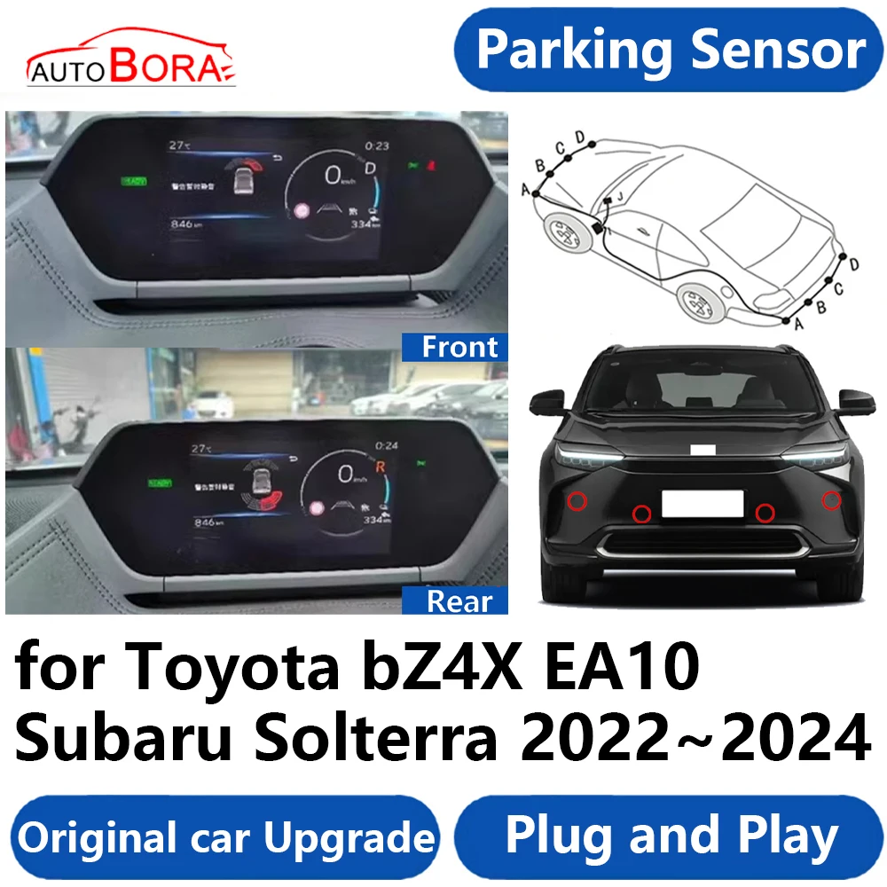 

AutoBora Parking Sensor Buzzer System Reverse Backup Accessories Plug and Play for Toyota bZ4X EA10 Subaru Solterra 2022~2024