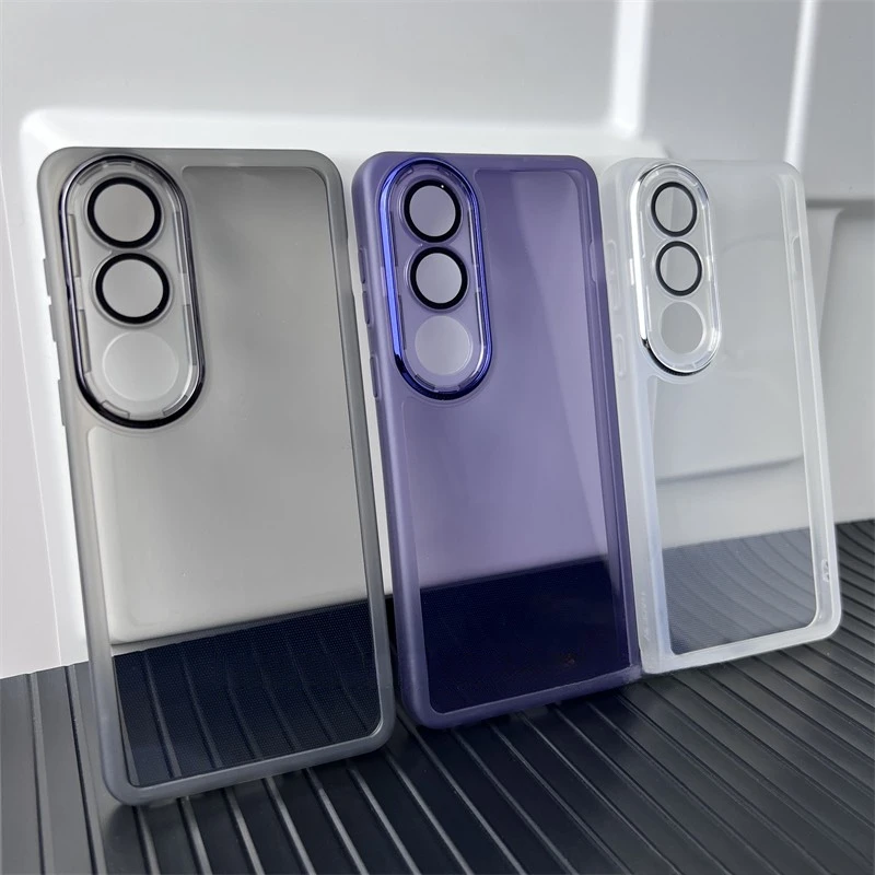 Luxury Acrylic Glass Lens Film Phone Case - Soft Silicone Back Cover