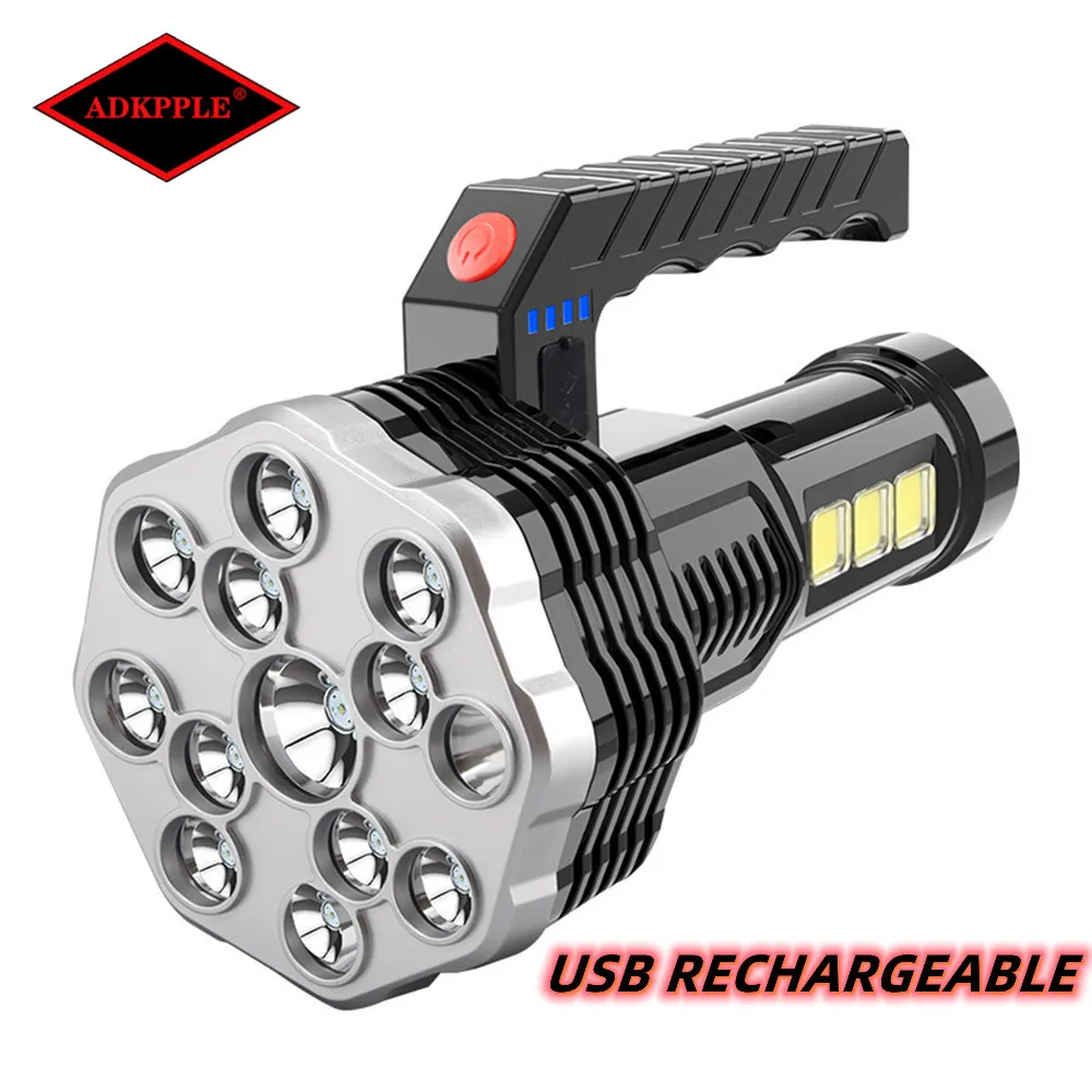 

Уличный ручной фонарик с зарядкой от USB, портативный яркий COB светильник из АБС-пластика для ночной езды, кемпинга, рыбалки
