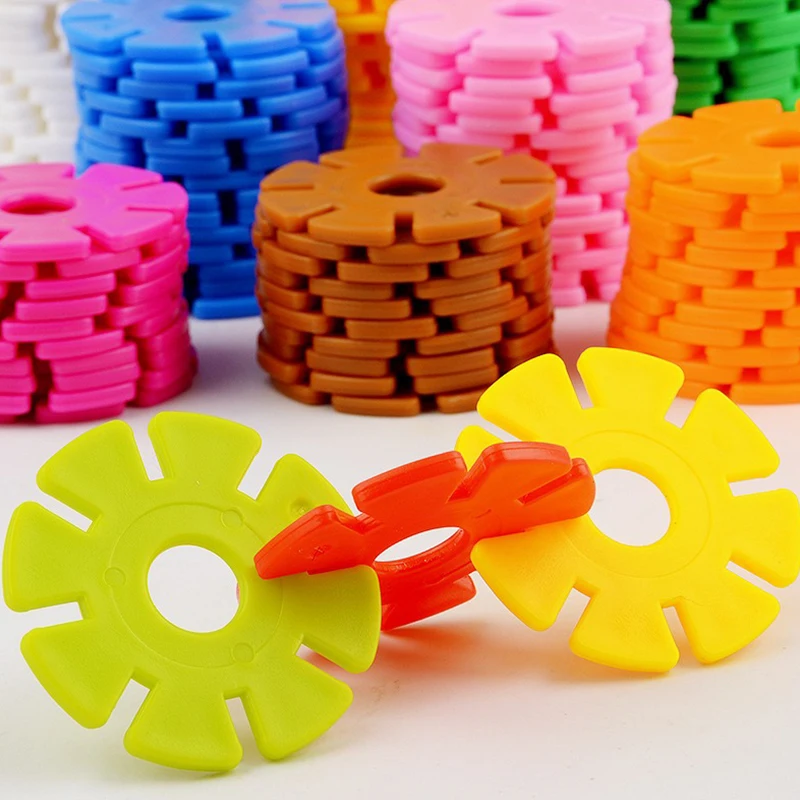눈송이 블록 세트 60/100/200PCS 클래식 컬러 스타일 마카롱 스타일 사용 가능 눈송이 편리한 보관 부모 키즈 게임 ZYF