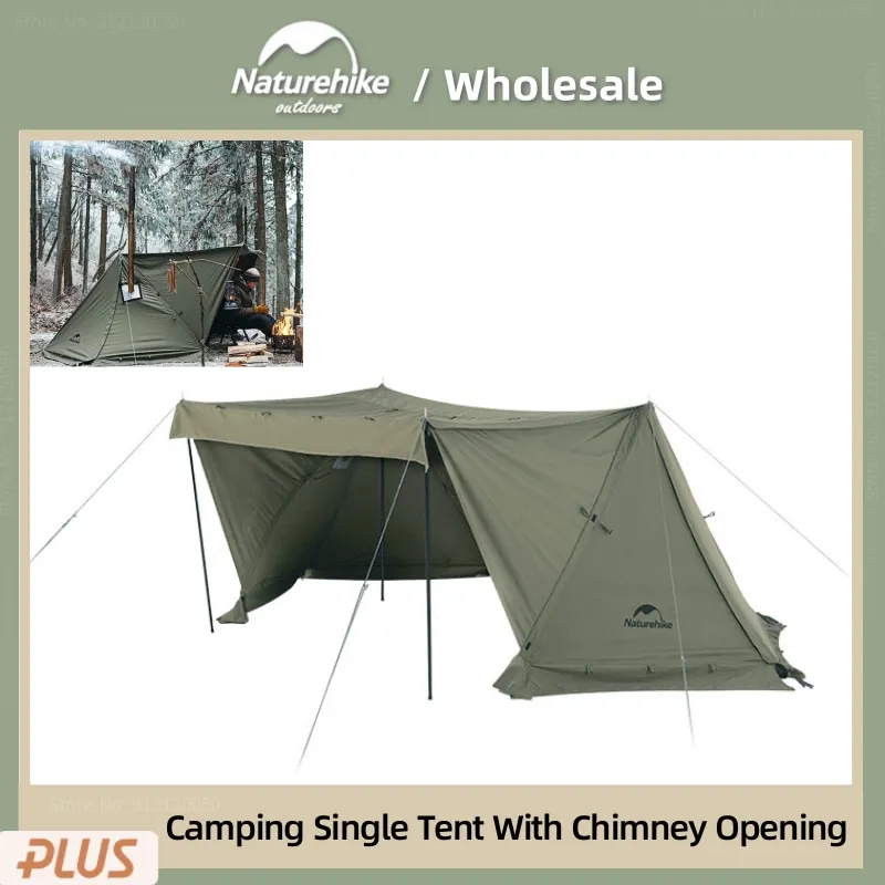 

Naturehike Single Travel Shelter Waterproof Breathable Camping Tent Outdoor Portable TC Cotton Four Season Tent With Snow Skirt