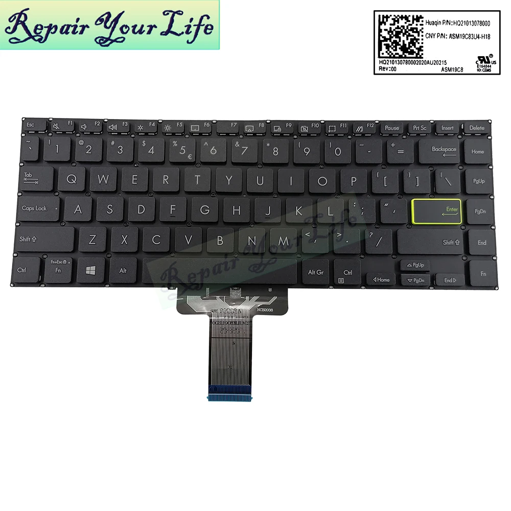 

TP420 UI US English Keyboard For Asus VivoBook Flip 14 TP420UA TP420IA TP420LA USA Laptop Keyboards HQ21013078000 New