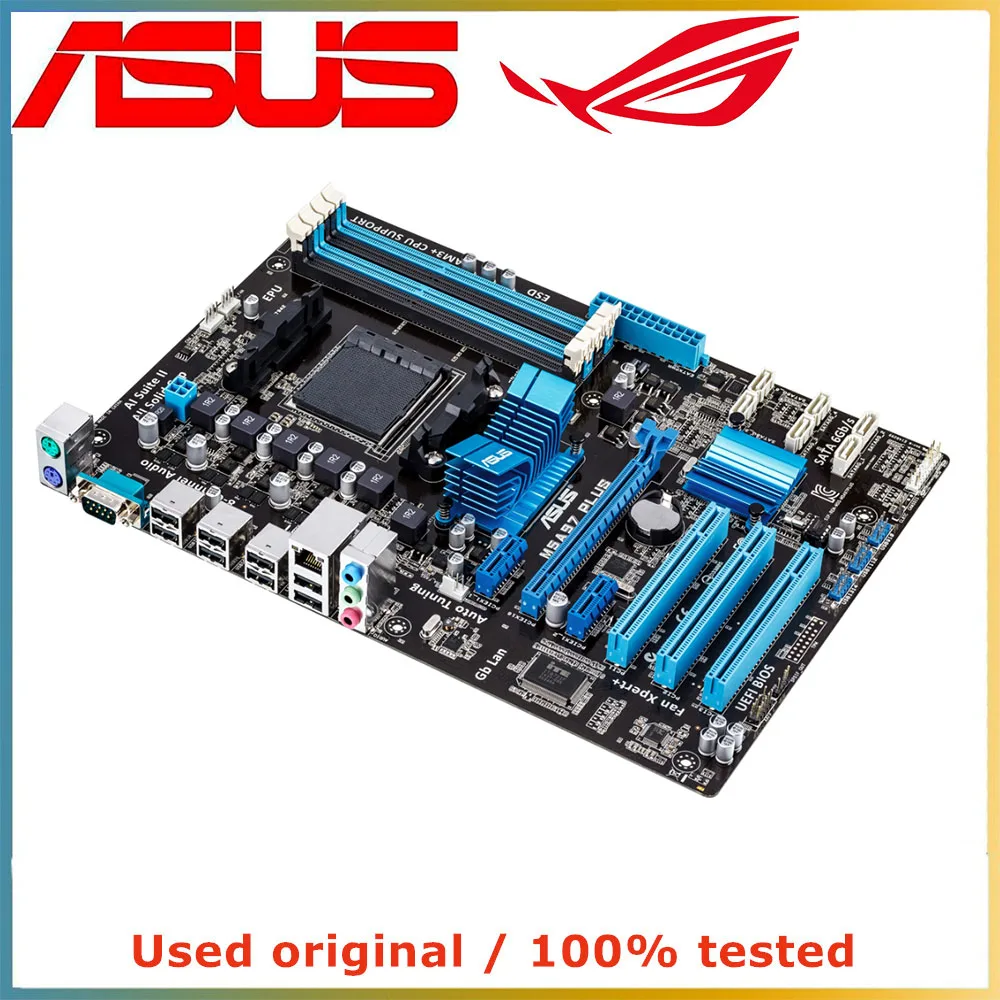 ASUS M5A97 PLUS 컴퓨터 마더보드, AM3 + AM3 DDR3 32G, AMD 970 데스크탑 메인보드, USB2.0 SATA II