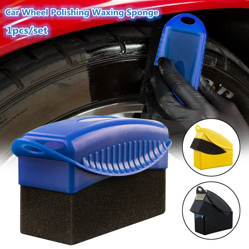 Cheap Car Wheel Polishing Waxing Sponge Brush With Cover ABS