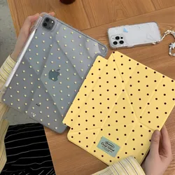 Black Yellow Polka Dots 3+Y - Fold Tablet Case - Galaxy Tab S7 (PKZ216)