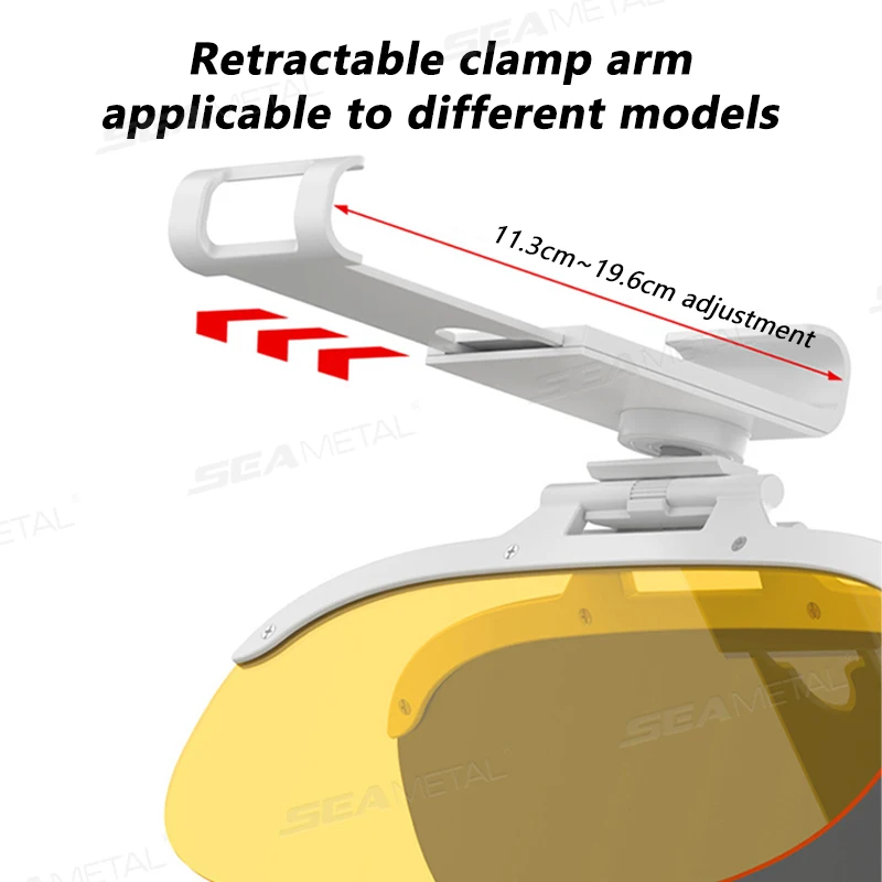 AUTOMECHANIST Car Sun Visor Goggle Anti-UV Anti-Dazzle Auto Sun Visor Plate Extender 360 Rotatable Safety Driving Day and Night car sun visor