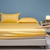 Real Silk Fitted Sheet Natural Mulberry Silk Fitted Sheet Mattress Cover Customized Size Silk Sheet Solid Color Fitted Sheet 3
