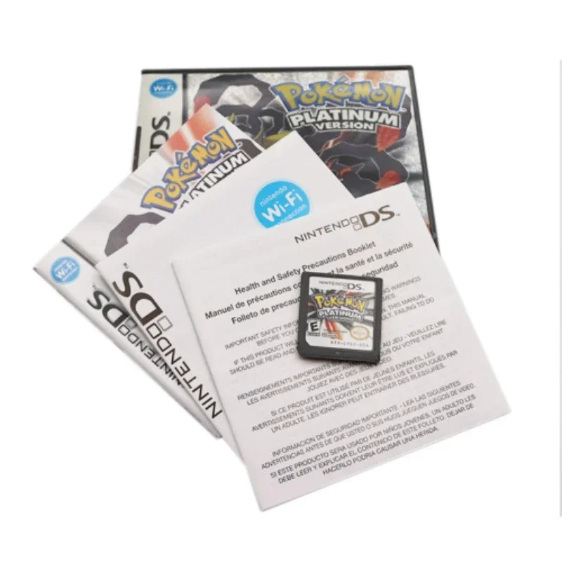 

NDS Games Pokemon Platinum Pearl Diamond Mario Kart Game Cartridge Video Game Console Card with Box and Manuals for 2DS NDSL