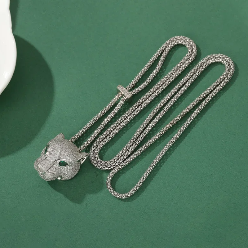 

European and American Fashion Gold-plated Leopard Head Exaggerated Adjustment Necklace Bracelet Men's And Women's Jewelry