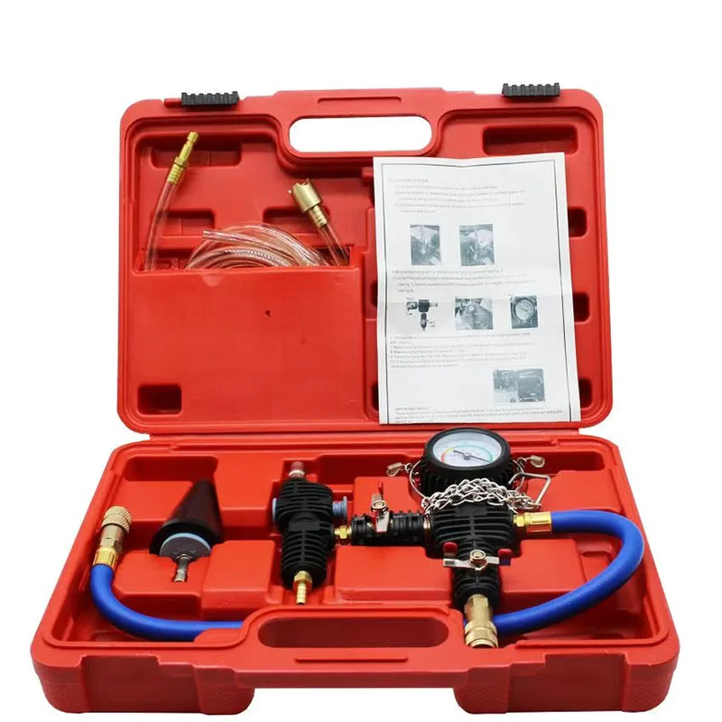 מערכת קירור רדיאטור לרכב עם מסנן ואקום, מחליף מים ומילוי רדיאטור עם מתאם, כלי תיקונים לרכב