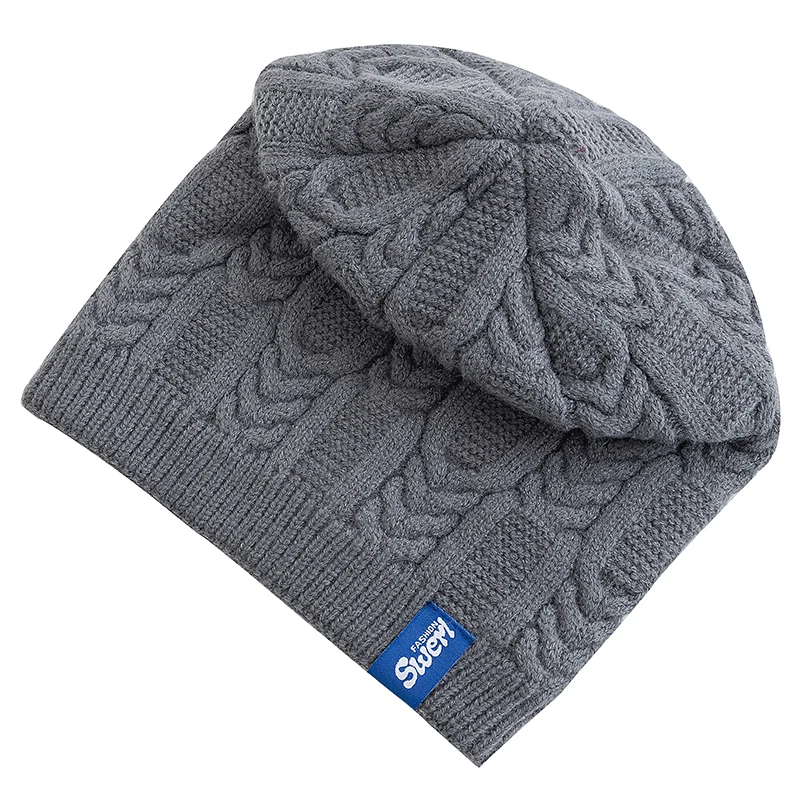 New Unisex Fashion Slouchy Beanie Hat Warm Cap Soft Winter Hat For Men Women Outdoor Thicken Ski Sports Knitted Hat