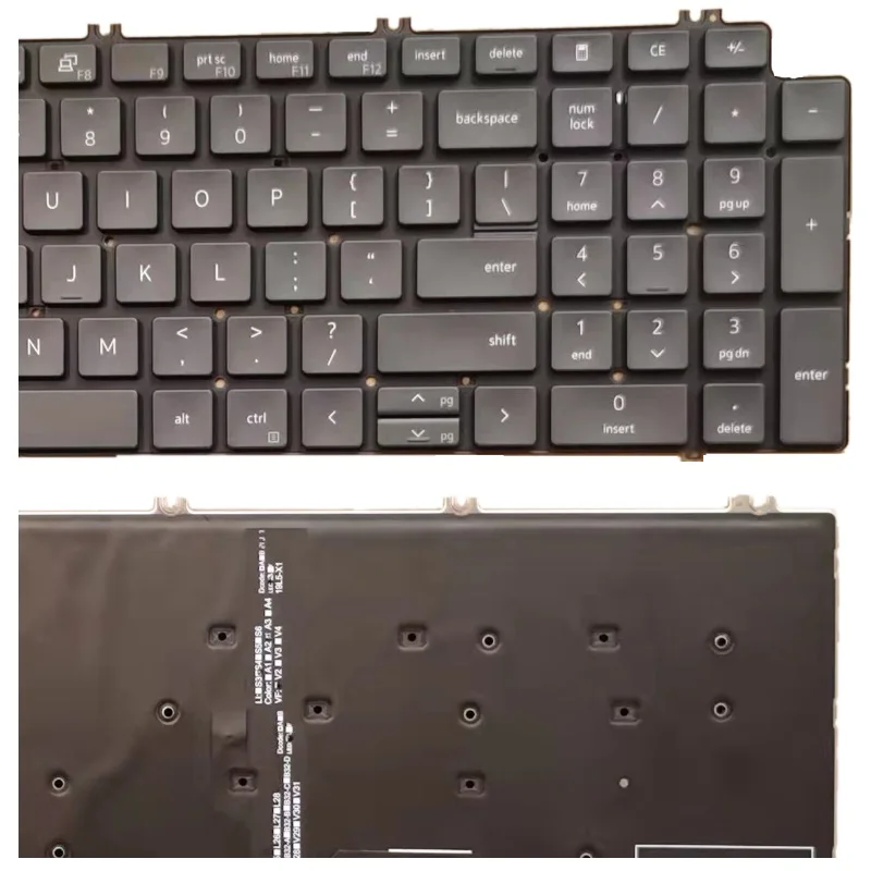 Original Eua para Dell Precision 7550 7750 Iluminação Backlit Teclado do Portátil 0713dm Pk132v72b00 08xy7g Nenhum Quadro - Imagem 3